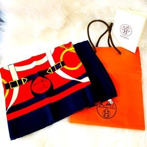 ‼️SALE‼️Vintage HERMES SCARF designed by Henri D'Origny titled 'Eperon d'Or 1993